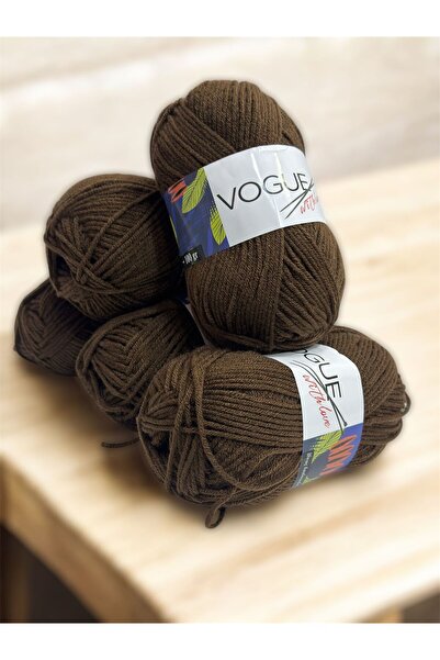 Vogue İhraç Fazlası Antipill Bebe Yünü Örgü ipi 500gr - Kahverengi