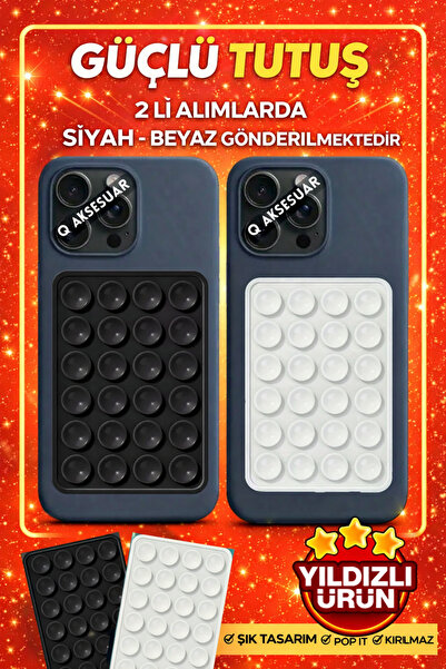 Q Aksesuar Silikon Vakumlu Telefon Tutucu, Cep Telefonu için Kaymaz Vantuzlu ...