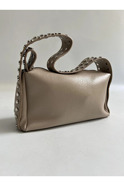 Zuna Studio Geantă de mână și de umăr pentru femei Etrina, cu aplicații de nurcă