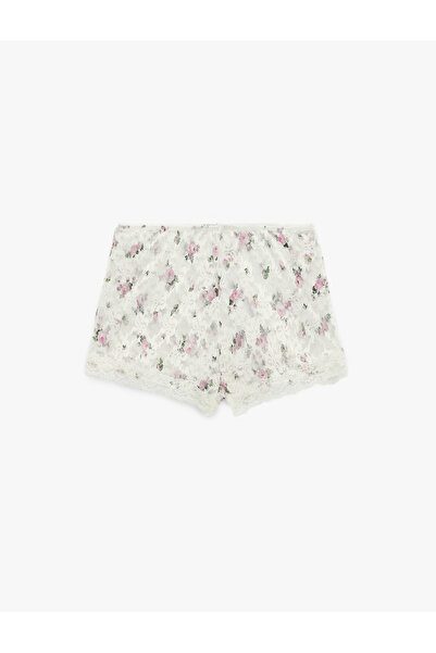 Koton Lace Floral Pattern Shorts Pajama Bottoms
