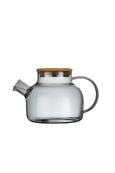 Choice3 Black S 1pc 1L/1.8L Large Capacity Glass Teapot High Temperature Resi...