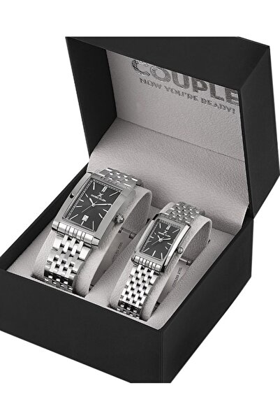Daniel Klein Brand Silver Black Color Couple Watch Set – Men & Women Combinat...