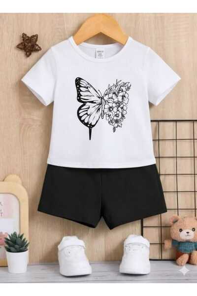 Nice Clothes Children's Tracksuit Set Hooded Unisex Butterfly Print