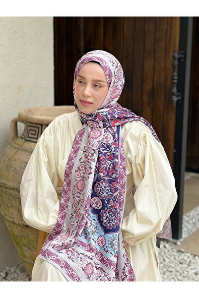 Modakaşmir GÜLCE DESEN ŞAL - LAVANTA