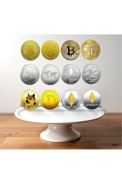 Limitless Design Cryptocurrency Sticker Set – Bitcoin, Ethereum, Dogecoin, Ri...