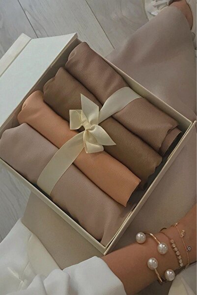 EFFRENATU Premium Chiffon Shawl Set of 4 |   70×180 cm |   Elegant & Lightweight