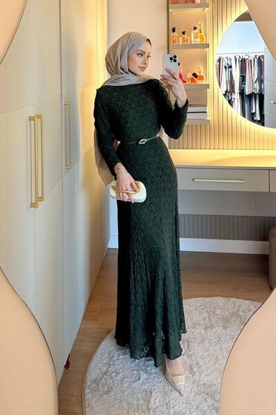 Hazamoda Donatela Lace Dress Khaki