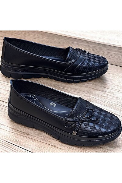 KAFKASLAR AYAKKABI Soft Orthopedic Flat Sole Embroidered Pattern Mother Model...