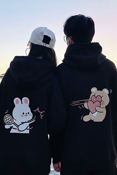 EFFRENATU Hooded Sweatshirt Dear Couple Combinations Special Design 2 Piece P...