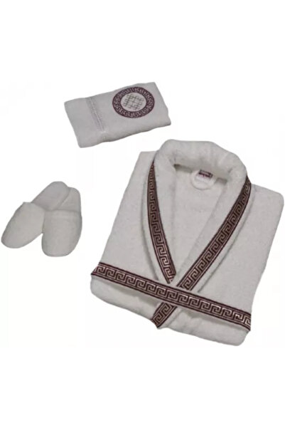 Nurpak Bathrobe and Towel Set 100% Cotton 8 Pieces