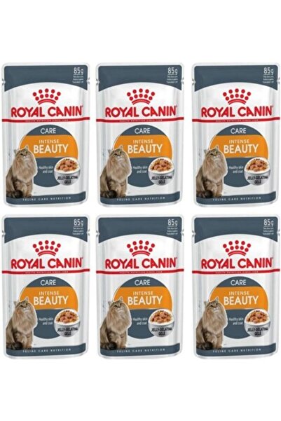 Royal Canin Intense Beauty Jel Içinde Yetişkin Kedi Konservesi 85GR 6 Adet -T...