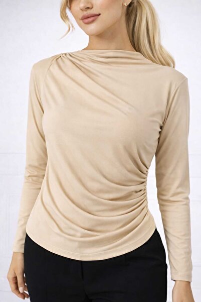 THB.Edition Kadın Uzun Kollu Yumuşak Dokulu Bluz