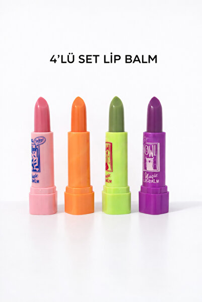 Lesvip's 4’lü Dudak Balm Seti – Yoğun Nemlendirici & Onarıcı Dudak Kremi – Gü...