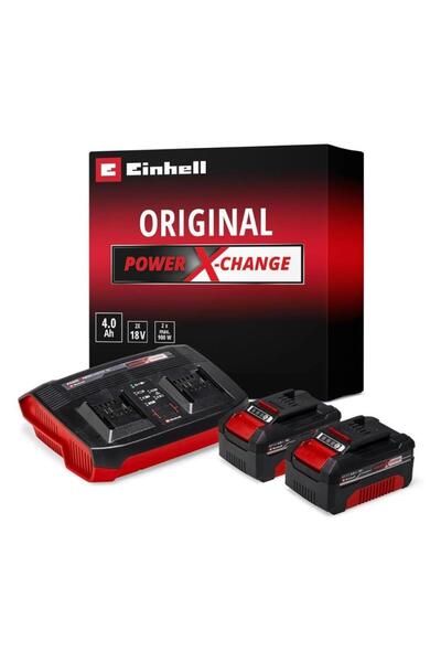 Einhell PXC 18V 2x4 Ah Twincharger Kit Akü & Şarj Cihazı 4512112