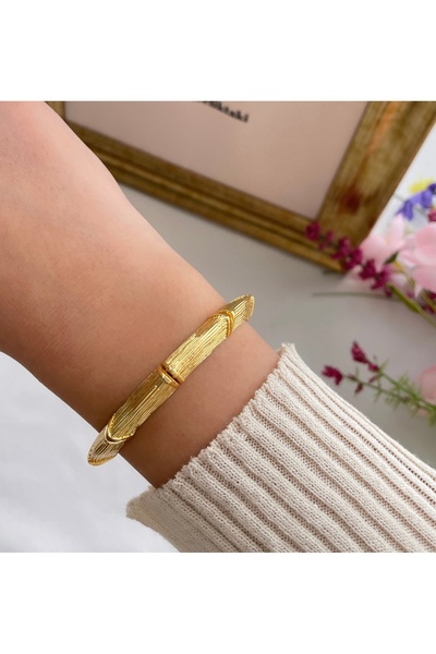 Derya Çelik Takı Altın Kaplama Kemik Kelepçe