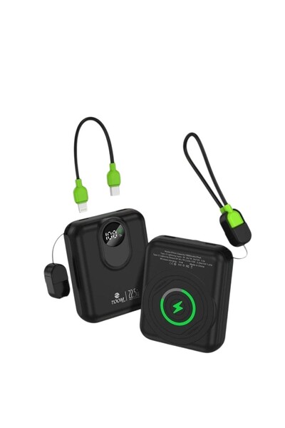 Zoom Plus بنك طاقة لاسلكي ZP444 بسعة 10000 مللي أمبير، مزود بمنفذ شحن سريع وك...