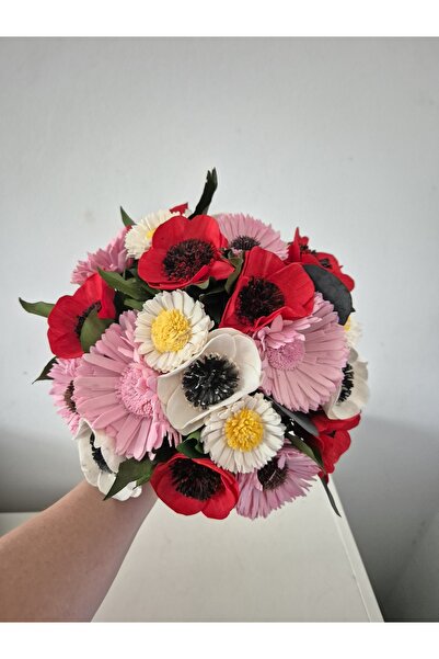 Yellow Tulip Buchet mireasa/nasa multicolor, flori sola nemuritoare si verdea...