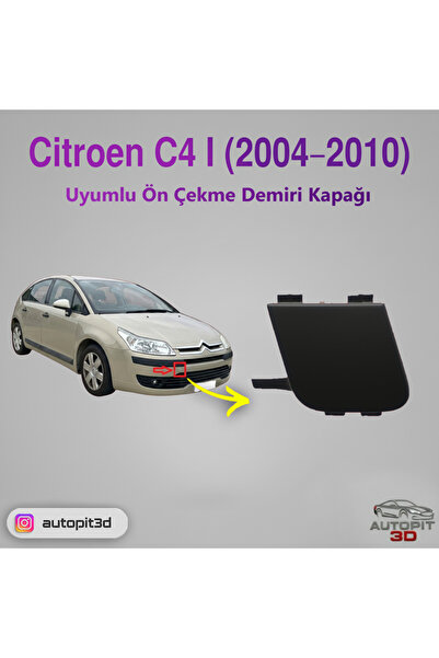 AutoPit 3D Citroen C4 I (2004–2010) Uyumlu Ön Çeki Demiri Kapağı