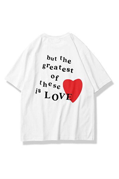 Trendiz Unisex Hope Love Tshirt Beyaz