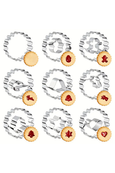 Choice 9pcs 9PCS Christmas Cookie Cutters Set,Stainless Steel Baking Tools fo...
