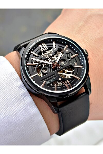 JG. Polo Club Automatic Black Color Steel Case Men's Wristwatch 3954Amr