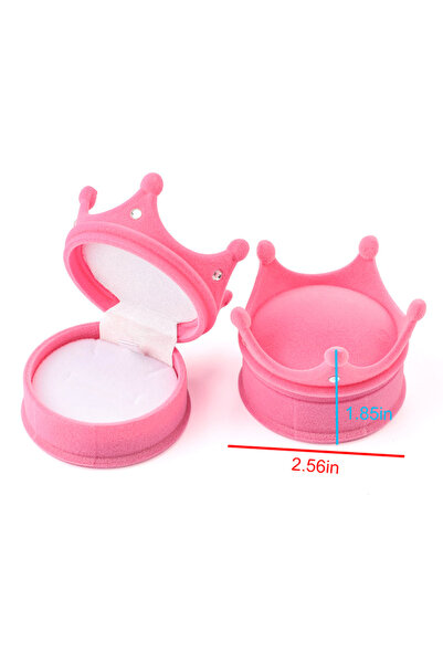 Choice9 Crown-rose 1 Piece Lovely Velvet Jewelry Box Container Wedding Ring B...
