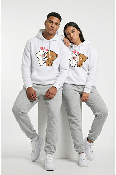 NEVERMIND Unisex Oversized Hoodie Heart Figure Printed