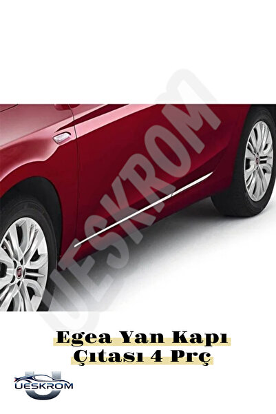ueskrom Fiat Egea Sedan Uyumlu Krom Yan Kapı Çıtası 4 Kapı ( 2015-2025 ) Pasl...