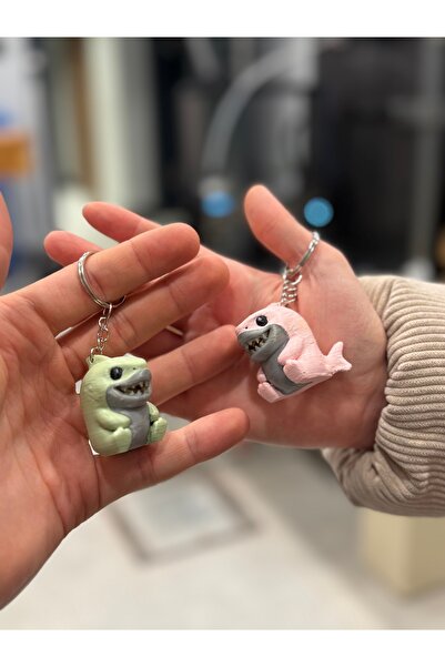 3D سلسلة مفاتيح على شكل سمكة قرش للزوجين