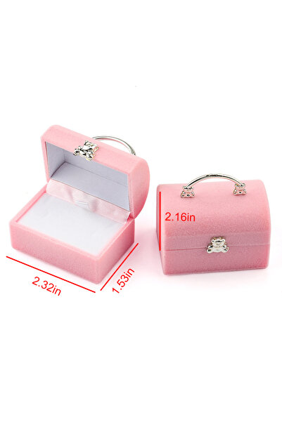 Choice5 Cosmetic bag-pink 1 Piece Lovely Velvet Jewelry Box Container Wedding...