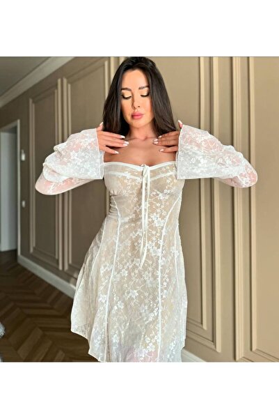 zoezoe Antonio Tasarım Dantel Mini Elbise