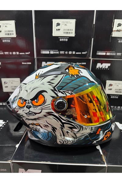 MT Helmets Braker sv The King A7 kask (şeffaf renkli vizörlü biçimde) gönderi...