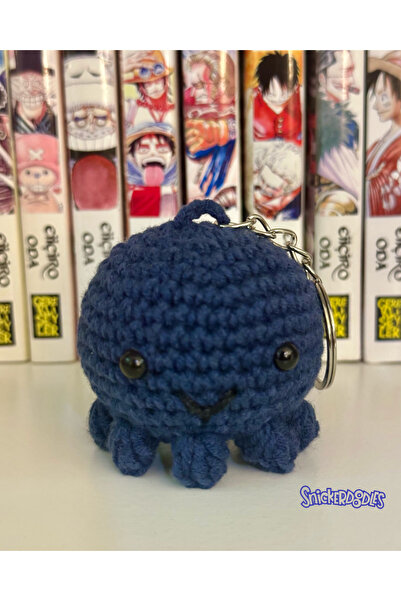 Snickerdoodles Amigurumi Octopus Keychain 1 Piece - Hand Knitted