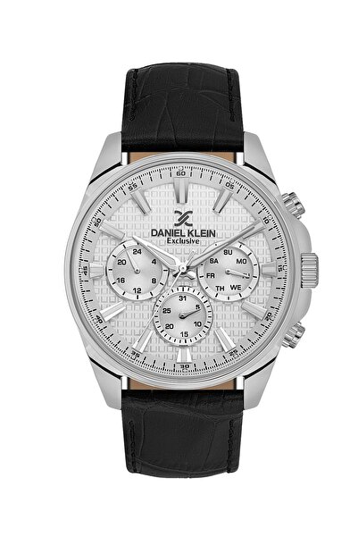 Daniel Klein Case Silver Cord Black Color 43 mm Internal Indicators Active Me...