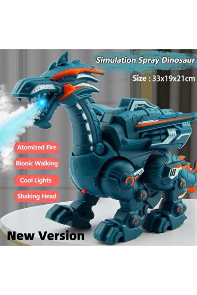 Choice Spray Blue New Simulation Fire Mechanical Dinoasur Water Spray Cool Li...