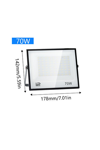 Choice كشاف إضاءة LED أبيض بارد 110 فولت تيار متردد (100-130 فولت) بقدرة 70 و...