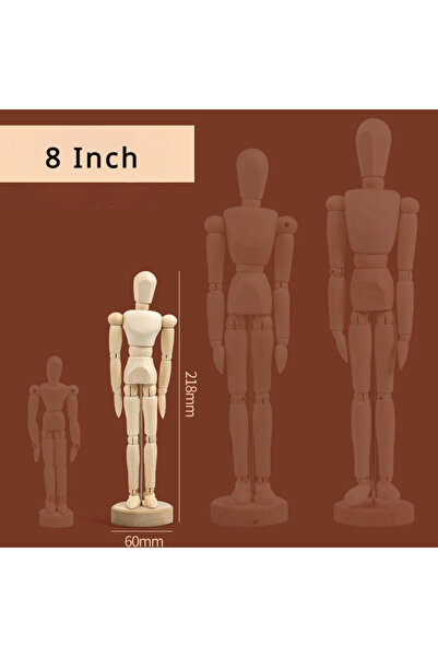 Choice1 مانيكين خشبي للفنانين، مقاس 8 بوصات، 5.5/8/12 بوصة، مثالي لتزيين المن...