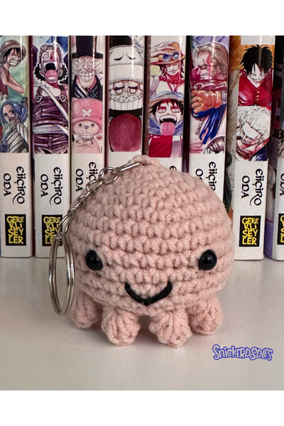 Snickerdoodles Amigurumi Octopus Keychain 1 Piece - Hand Knitted
