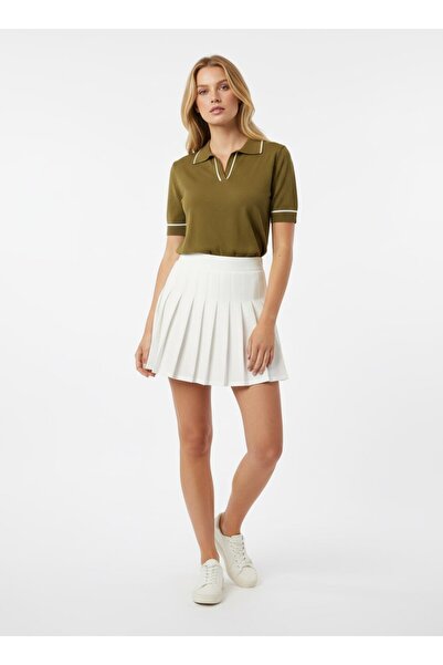 mysimy Short Sleeve Pola Neck Tricot Blouse