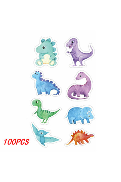 Choice11 H0786-100 قطعة، 100-500 قطعة، ملصقات ديناصورات دائرية مقاس 1 بوصة، م...