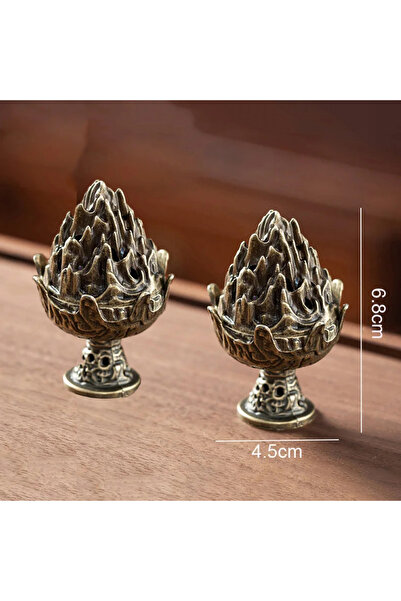 Choice Antique cyan-2pcs Vertical Incense Burner Mini Alloy Hollow Incense Ho...