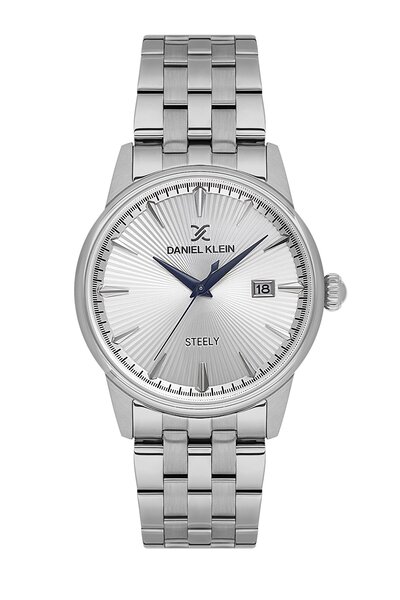 Daniel Klein Silver Color Gift Packaged Stainless Full Steel Case Men Wrist W...