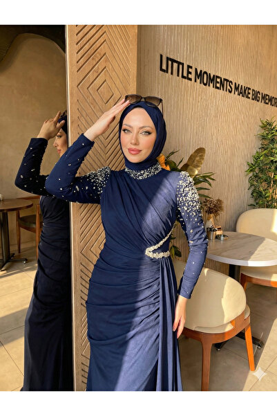 Modarana Berry Taşlı Tesettür Abiye