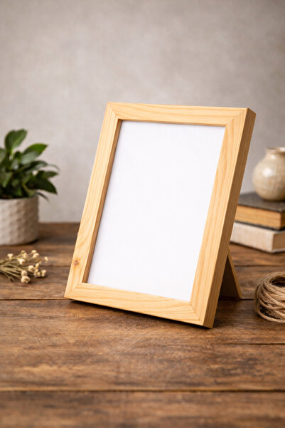 caddehediye Masif Çam Ahşap Masaüstü Fotoğraf Çerçevesi | 3 Renk 4 Ebat Seçen...