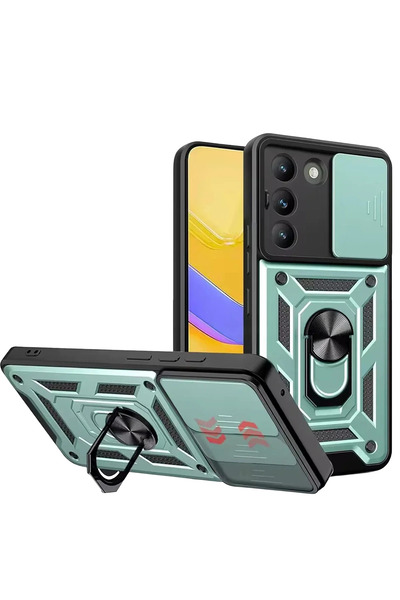 BSN STİL Bsnshop Vivo V30 Lite 4g Pars Silicone with Lens Ring - Green 1058986