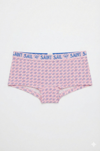 Saint Sail Dear Combiner Powder Pink Women's Boxer with a Pattern of'Modern H...