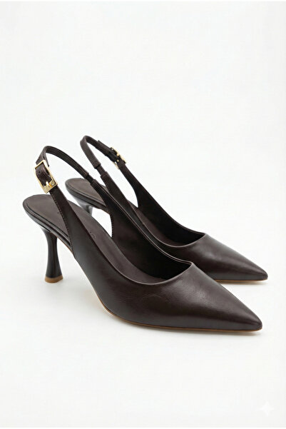 Shoesers Women's Pointed Toe Thin Heeled D Leather-Look Colorful Ankle Strap ...