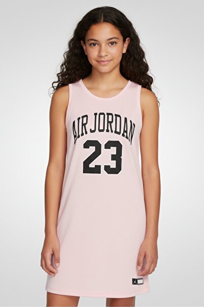 Nike Kids Girls Sportswear Fit Sleeveless Outdoor Jersey Dress, Pink