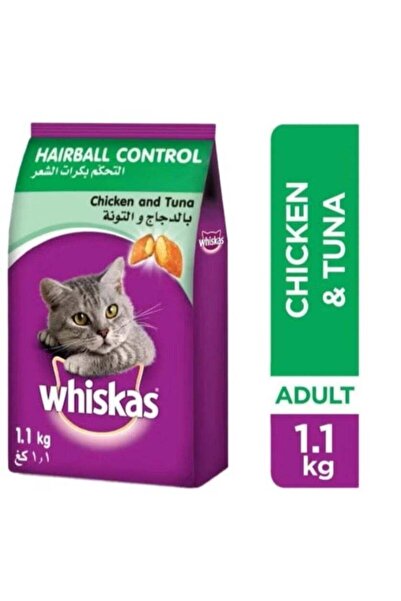 Whiskas Dry Food for Hairball Control with Chicken and Tuna, 1.1 kg