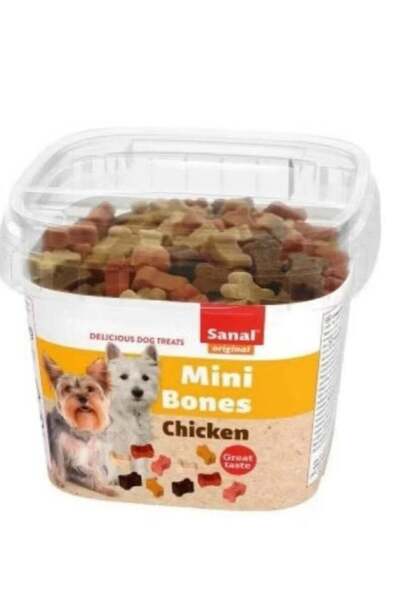Sanal Dog Training Rewards Mini Bones Chicken Flavor - 100 grams